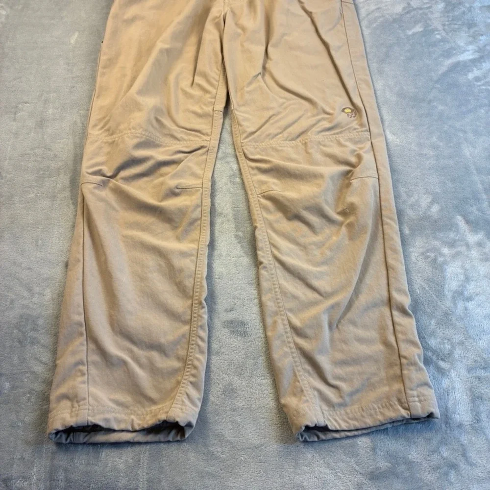 Mountain Hardwear Mens Tan Nylon Hiking Pants Articulated Knee Size M 34x32